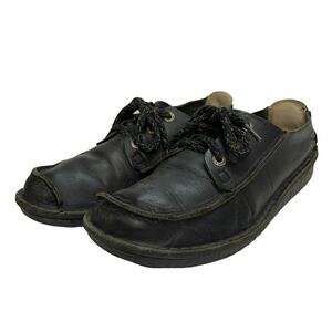 C942 clarks Clarks оригиналы мужской прогулочные туфли UK7.5G примерно 25.5cm чёрная кожа натуральная кожа 