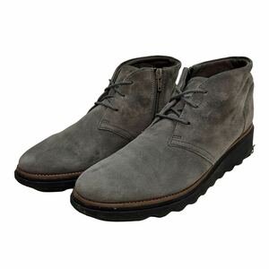 D156 Clarks クラークス デザートブーツ EU40 約 25cm グレー スエード サイドジップ