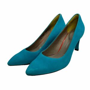 D212 ROCKPORT lock port lady's pumps US6.5 23.5cm blue suede 