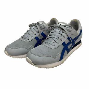 A465 ASICS アシックス メンズ スニーカー US8.5 23.5cm グレー ブルー メッシュ