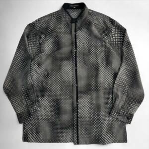 レア物【Inception】インセプション VINTAGE 個性的 シアーシャツ デザイナーズシャツ 幾何学 ドット レトロ 古着 90s 80s