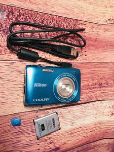 ★動作品★ Nikon ニコン COOLPIX S3100 ブルーコンパクトデジタルカメラ デジタルカメラ 