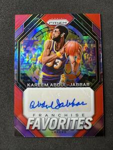 99枚限定【KAREEM ABDUL JABBAR】2023-24 Panini PRIZM NBA BASKETBALL SP AUTO FRANCHISE FAVORITES Los Angels Lakers 直筆サイン /99