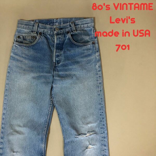 80's アメリカ製！W28 LEVI'S 701 リーバイス P49