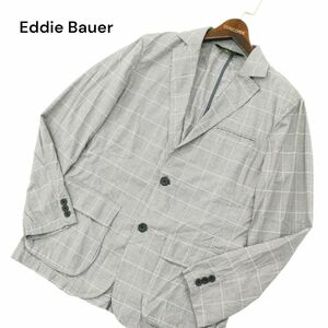 Eddie Bauer エディーバウアー 春夏 ウインドウペン★ チェック テーラード ジャケット Sz.XS　メンズ グレー アウトドア　A4T04560_4#M