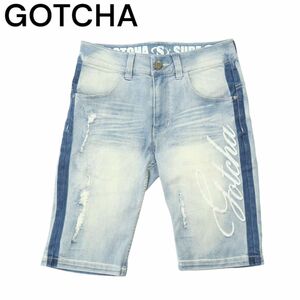 GOTCHA Gotcha весна лето повреждение обработка * Logo вышивка стрейч Denim половина шорты джинсы Sz.S мужской Surf A4B02228_5#P