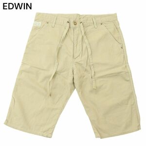 EDWIN エドウィン 792RS 【麻 リネン混】 イージー ハーフ ショート パンツ Sz.XL　メンズ ベージュ 日本製 大きいサイズ　A4B02239_5#P