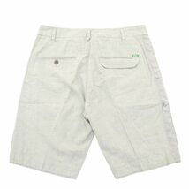 DIESEL ディーゼル 春夏 【麻 リネン混】 サイドライン 千鳥柄 ショート パンツ Sz.32　メンズ グレー　A4B02215_5#P_画像5