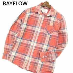 BAYFLOW ベイフロー 通年★ 長袖 チェック シャツ Sz.4　メンズ　A4T04868_5#C