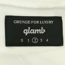 glamb グラム 春夏 アーティストネーム プリント★ 半袖 カットソー Tシャツ Sz.2　メンズ 白　A4T05153_5#A_画像6