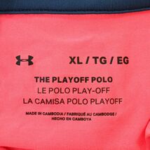 UNDER ARMOUR アンダーアーマー 春夏 THE PLAYOFF POLO★ 半袖 ボーダー ポロシャツ Sz.XL　メンズ 大きいサイズ ゴルフ　A4T05143_5#A_画像5