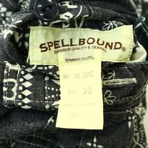 SPELLBOUND スペルバウンド リバーシブル★ パッチワーク ペイズリー デニム ハーフ ショート パンツ ジーンズ Sz.30 メンズ　A4B02394_5#P_画像9