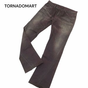 TORNADOMART トルネードマート 髭落ち USED加工★ ストレッチ ブーツカット パンツ Sz.L　メンズ 日本製　A4B02603_5#R