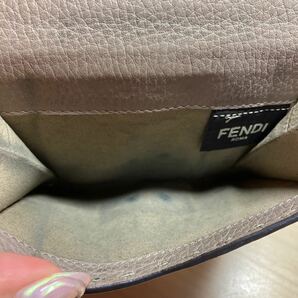 フェンディ 財布 ピーカブー 小銭入れ ウォレット レザー グレージュ FENDI ブランド レディース コインケース の画像5