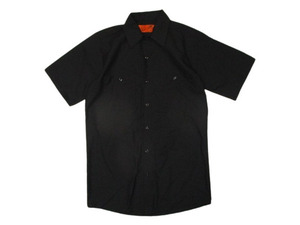即決☆古着 REDKAP レッドキャップ 半袖ワークシャツ S/S WORK SHIRTS 黒 SIZE:S