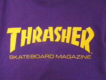 即決☆別注色 THRASHER スラッシャー MAG LOGO マグロゴ Tシャツ パープルxイエロー SIZE:S.spitfire antihero huf ftc mxmxm_画像2