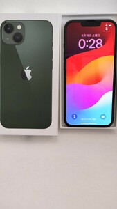 美品！お買い得！保護ガラス付き！iPhone13 128gb グリーン