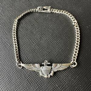 U.S.NAVY【19.5m】【ブレスレット】スターリングシルバー925 HARRIS アクセ.ビンテージ 売