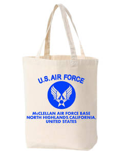 【8oz】Bag【M】AIR FORCE AR【生成り-青】MEDIUM/ GILDAN 男女兼用 未使用 