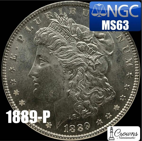 1889-P モルガンダラー NGC MS63 Morgan dollar 銀貨 コイン