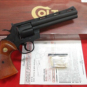 タナカ モデルガン コルト パイソン 6in HW R-MODEL /COLT PYTHON 357マグナムの画像10