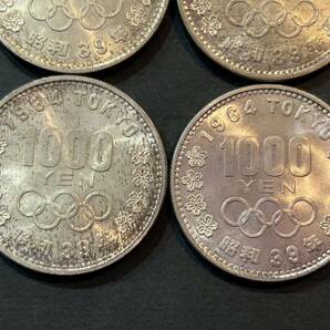 東京オリンピック記念1000円銀貨 4枚セット 昭和39年 1964年 東京五輪 TOKYO 千円の画像3