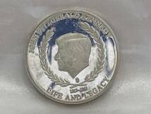ジョン・F・ケネディ メダル3点セット シルバーカラー 3枚総重量約86.0g 銀色 メッキ LIFE AND LEGACY 1917-1963 保管品 キズ有_画像5