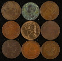 古い外国銅貨 計30枚 まとめて おまとめ 古いお金 古銭 コイン 硬貨 海外コイン 外国コイン 銅銭 銅貨 _画像5