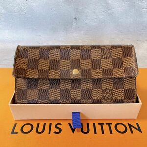 LOUISVUITTON ルイヴィトン ダミエ　エベヌ ポルトフォイユ サラ 長財布