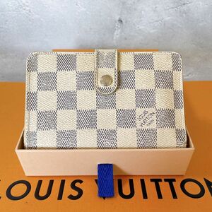 LOUISVUITTON ルイヴィトン ダミエ アズール ポルトフォイユ ヴィエノワ 折財布 コインケース