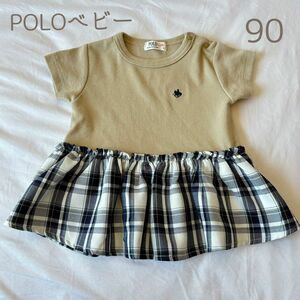 POLOベビー・半袖チュニック 90 女の子 夏