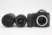 Y1133 ペンタックス Pentax K100 D SMC Pentax-DA 18-55mm F3.5-5.6 AL 55-300mm F4-5.8 ED デジタル一眼 ボディレンズ2個セット ジャンク_画像2