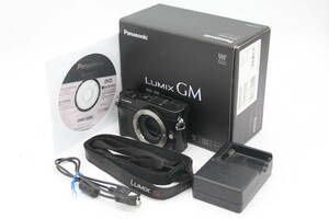 Y1167 [ изначальный с коробкой ] Panasonic Panasonic Lumix GM DMC-GM5 черный беззеркальный однообъективный charger *CD-ROM комплект Junk 