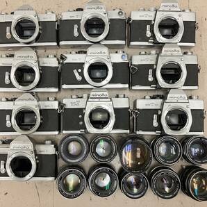 【大量20個】 ミノルタ Minolta SR-1 SRT101 Auto Rokkor 55mm 等 フィルムカメラボディ レンズセット 大量 シリーズ まとめ ジャンク D104の画像1
