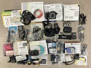 [ large amount 9 piece ] Panasonic Olympus Nikon etc. compact digital camera origin box attaching large amount summarize Junk D4