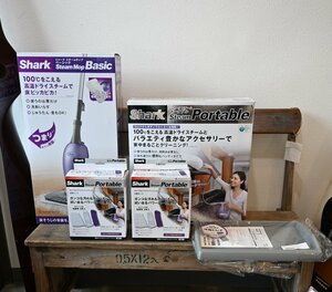 ○ショップジャパン　shark steam　掃除用具　5点セット　スチームモップ　portable/mop/パッド　古道具のgplus広島 2405i