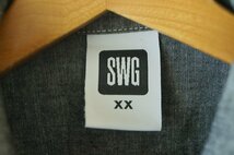 ◆送料無料!! SWG（スワッガー）*サイズXXL　春夏 バックプリント半袖シャツ　/グレー　SWAGGER*　古着のgplus広島 2405t1_画像9