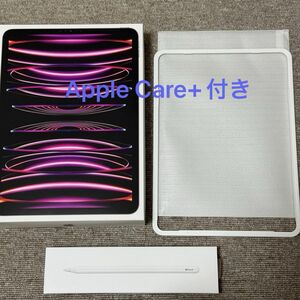 美品 iPad Pro 11インチ 第4世代 Wi-Fi 128GB スペースグレイ ガラスフィルム、Apple Pencil付き