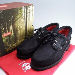 未使用品 Supreme Timberland 3-Eye Classic Lug Shoe Black us10 28cm シュプリーム ティンバーランド デッキシューズ ハラコ