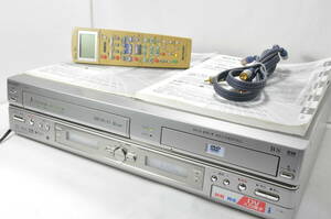 ★希少モデル★シャープ DV-RW200 VHS⇔DVD ダビOKビデオデッキ！説明書 リモ付 ダビ動作写真有♪