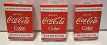 ★コカ・コーラトランプ ３個セット★コカコーラ×バイスクル★Coca-Cola×Bicycle Cards★マツイゲーミングマシン★新品★_画像1