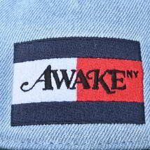 美品 TOMMY HILFIGER x AWAKE NY デニム ベースボール キャップ ONE SIZE ブルー トミーヒルフィガー KL4BP2QU32_画像6