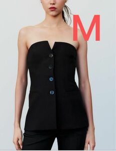 【新品未使用】ZARA！ロング ビスチェ トップス！Mサイズ【完売品】