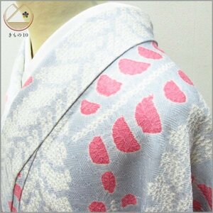 * kimono 10* 1 jpy silk fine pattern total aperture stop . length 158cm.64cm [ including in a package possible ] **