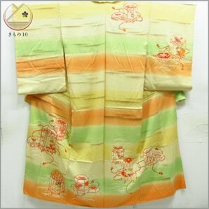 ★着物10★ 1円 絹 付下げ 未仕立て品 丹後ちりめん 身丈167cm [同梱可] ☆☆の画像1