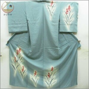 * kimono 10* 1 jpy silk tsukesage simplified goods piece . summer thing length 176cm [ including in a package possible ] **