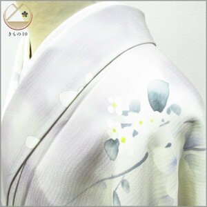 * kimono 10* 1 jpy silk fine pattern . length 158cm.65cm [ including in a package possible ] **