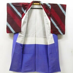 ★着物10★ 1円 絹 着物 アンティーク 銘仙 袷 身丈142cm 裄61cm [同梱可] ☆☆の画像8