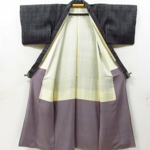 ★着物10★ 1円 絹 着物 紬 亀甲 袷 身丈160cm 裄63.5cm [同梱可] ☆☆の画像8