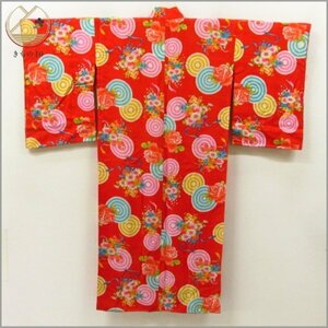 ★着物10★ 1円 絹 子供着物 アンティーク ジュニア用 女の子用 袷 身丈126cm 裄60cm [同梱可] ☆☆